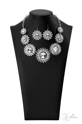 Optimistic - 2022 Zi Collection - White Gem Flower Paparazzi Necklace