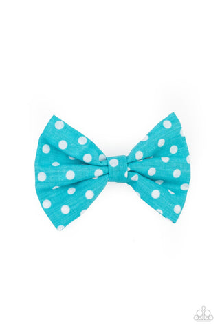 Polka Dot Delight - Blue - Paparazzi Hair Bow