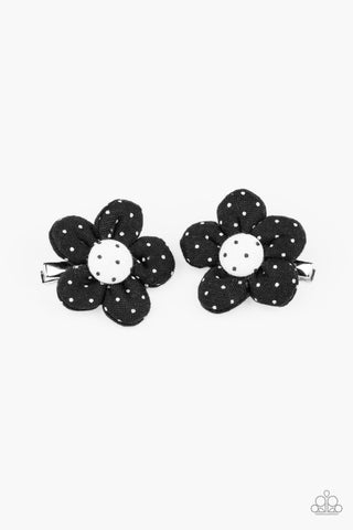Polka Dotted Delight Black Paparazzi Hair Clips