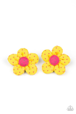Polka Dotted Delight Yellow Paparazzi Hair Clips