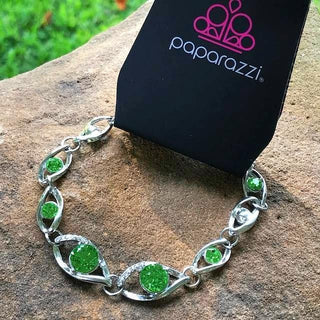 Rich is Rich Green Fashion Fix 2018 Exclusive Paparazzi Bracelet