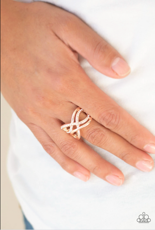 Infinite Illumination Rose Gold Paparazzi Ring