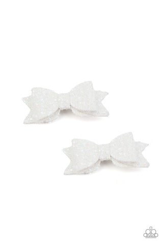Sprinkle on the Sequins White Paparazzi Hair Bows