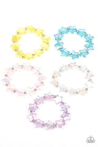 Kid's Starlet Shimmer Iridescent Star Bracelet Set