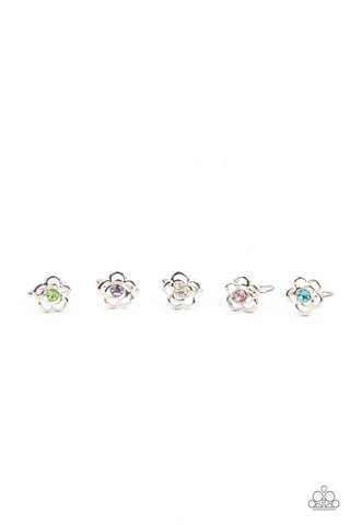 Kids' Starlet Shimmer Floral Ring Set