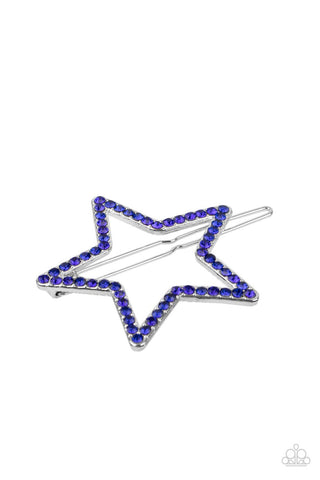 Stellar Standout Blue Paparazzi Hair Clip