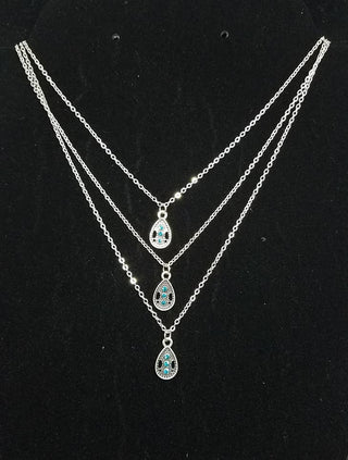 Radiant Rainfall Blue August 2018 Fashion Fix Exclusive Paparazzi Necklace