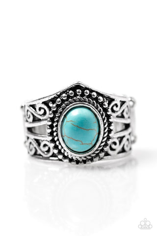 Chief of Chic Blue Paparazzi Ring