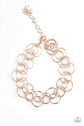 Contemporary Circus Rose Gold Paparazzi Bracelet