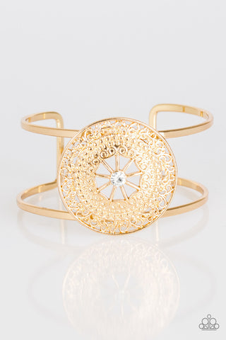 Cool Compass Gold Paparazzi Bracelet
