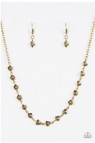 Daisy Do-Si-Do Brass Paparazzi Necklace