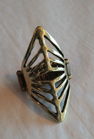Deco Defender Brass Paparazzi Ring