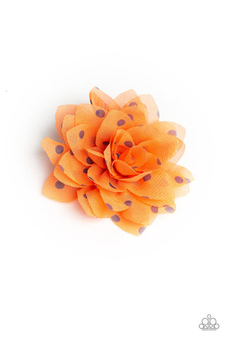 Dot Dot Dot Orange Paparazzi Hair Clip