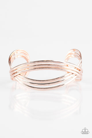Fashion Scene Rose Gold Paparazzi Bracelet