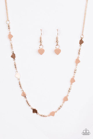 Fierce Hearts Copper Paparazzi Necklace