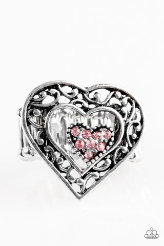 Find It In Your Heart Pink Paparazzi Ring