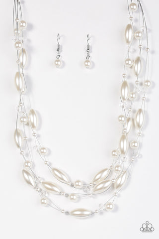 Happy is the Bride White Paparazzi Necklace