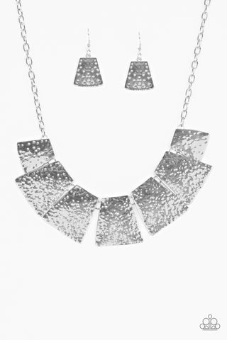 Here Comes the Huntress Silver Paparazzi Necklace