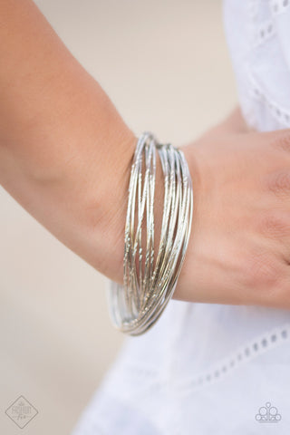 I Eat Glitter for Breakfast Silver Paparazzi Bracelet