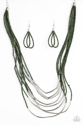 Living the GLEAM Green Paparazzi Necklace