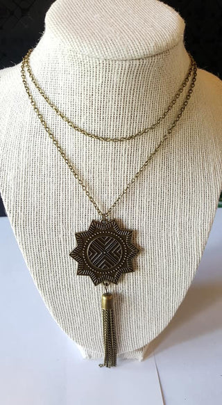 May 2019 Fashion Fix Exclusive Brass Star Tassel Paparazzi Necklace