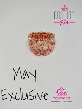 May 2018 Copper Leaf Scroll Fashion Fix Exclusive Ring