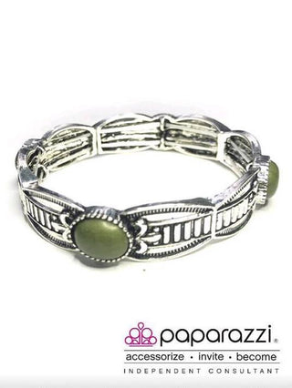 Mayan Majesty Green Paparazzi Bracelet