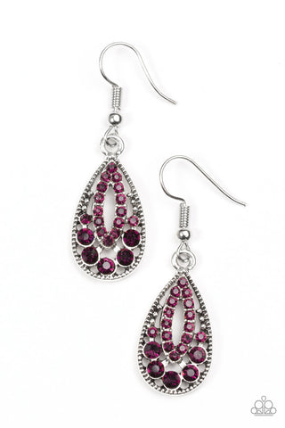 Money to Blow Purple Paparazzi Earrings
