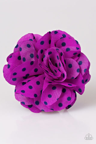 Polka and Petals Purple Paparazzi Hair Clip