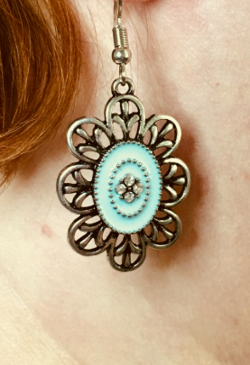 Posy Party Blue Paparazzi Earrings