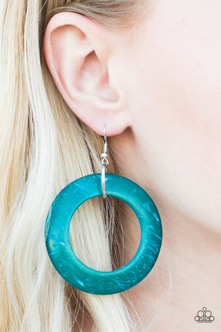 Rockin Moroccan Blue Paparazzi Earrings