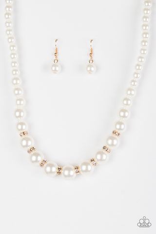 Showtime Shimmer White Paparazzi Necklace
