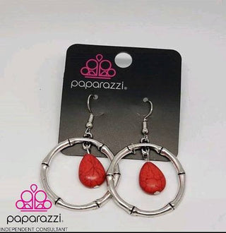 Stone Style Red Paparazzi Earrings