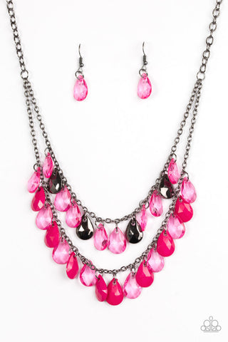Storm Warning Pink Paparazzi Necklace