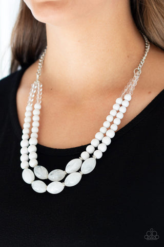 Sundae Shoppe White Paparazzi Necklace