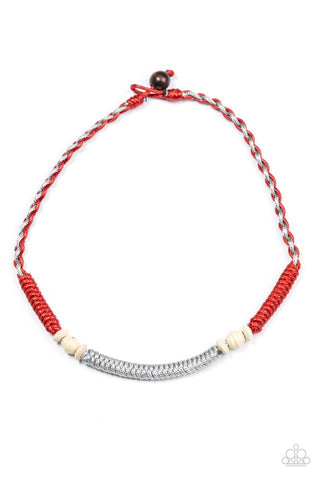 Surfin Santa Cruz Red Paparazzi Necklace