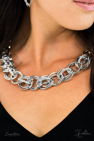 The Michelle - 2017 Zi Signature Series Collection - Silver Chain Paparazzi Statement Necklace