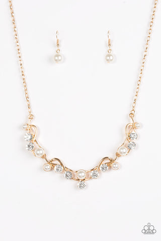 Tie the Knot Gold Paparazzi Necklace