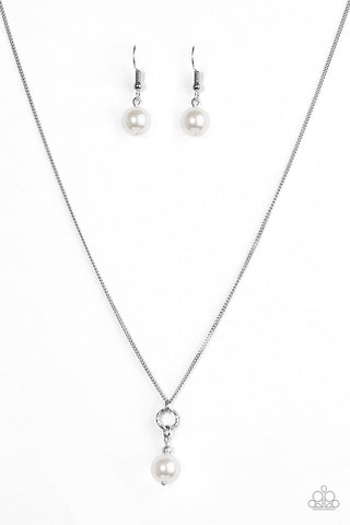 Timeless Essence White Paparazzi Necklace